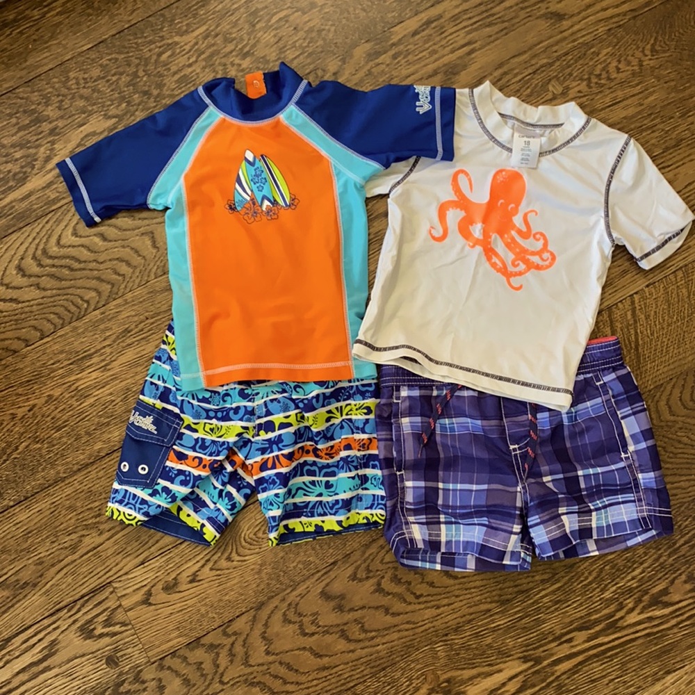 Rash guard and trunks